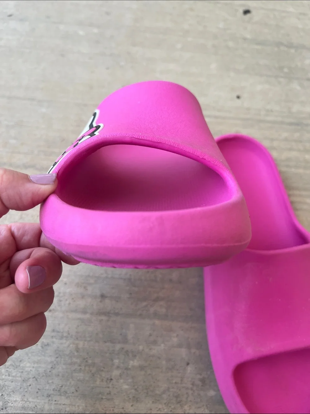 Hello Kitty Girl’s Hot Pink Slide Sandals
